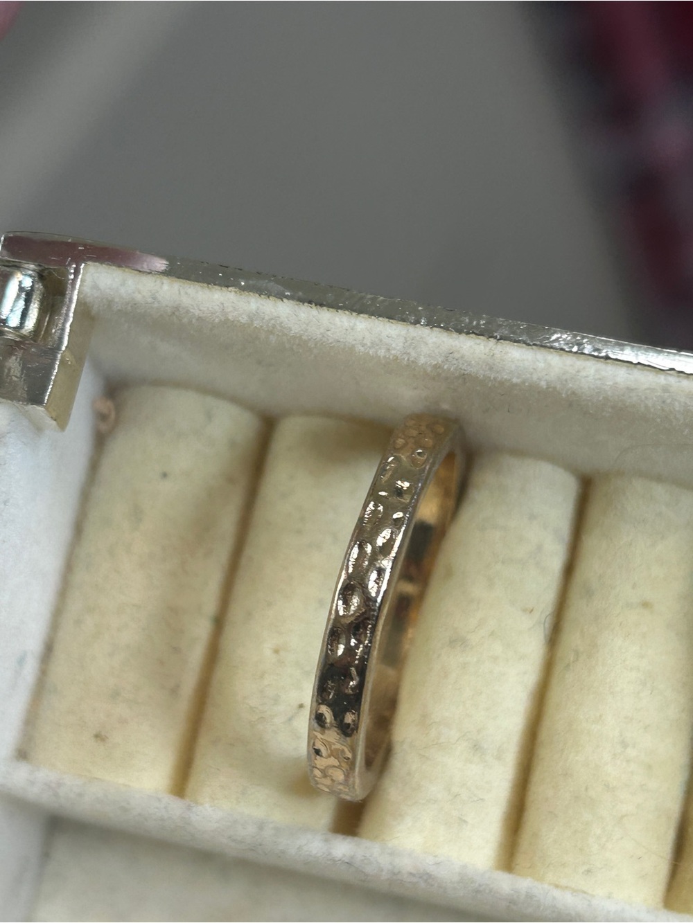 Textured Gold Band Ring for Women